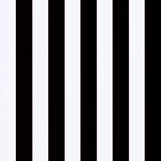 By the Metre (43cm wide) hemmed at the sides - Block Stripe, Black/White, Acrylic