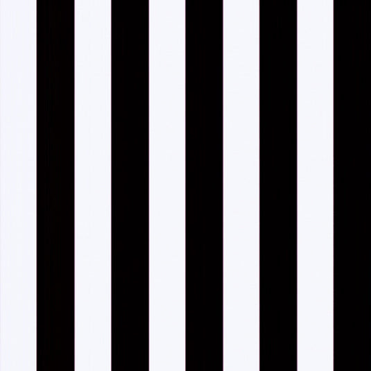 By the Metre (43cm wide) hemmed at the sides - Block Stripe, Black/White, Acrylic