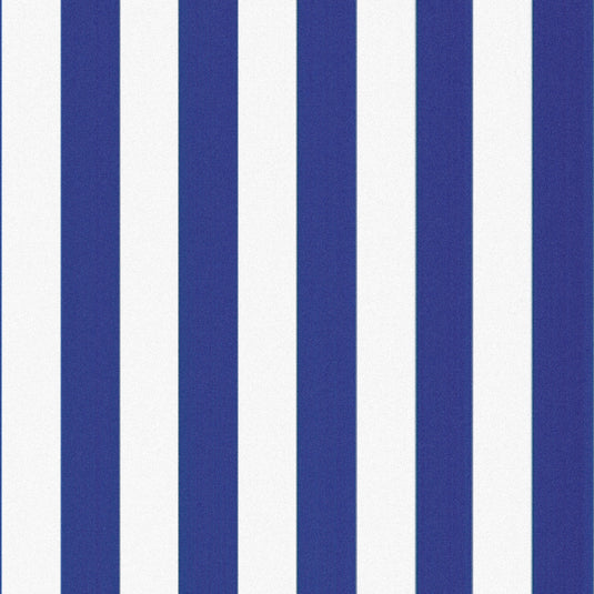 By the Metre (43cm wide) hemmed at the sides - Block Stripe, Blue/White, Acrylic