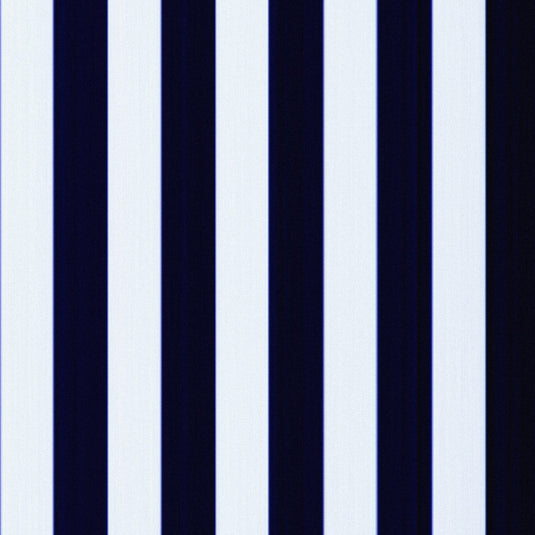 By the Metre (43cm wide) hemmed at the sides - Block Stripe, Navy/White, Acrylic