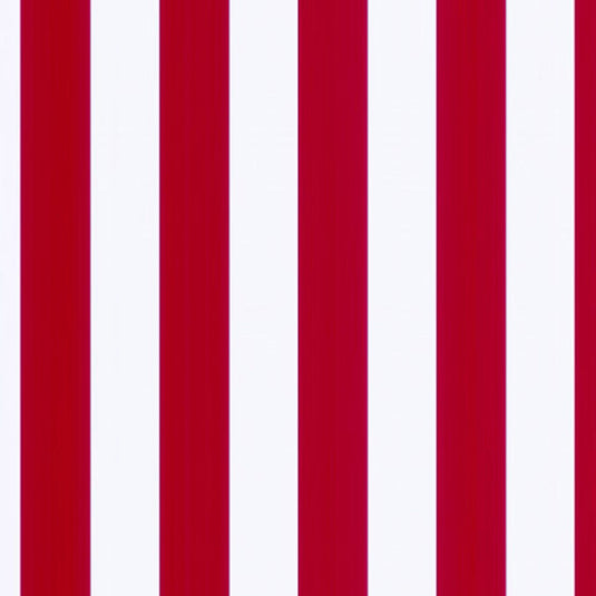 By the Metre (43cm wide) hemmed at the sides - Block Stripe, Red/White, Acrylic
