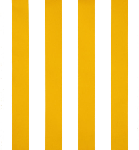Outdoor Fabric by the Metre (140cm Wide) in Yellow & White Stripe Cotton