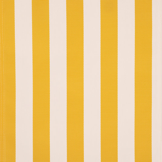 By the Metre (43cm wide) hemmed at the sides - Block Stripe, Yellow/White, Textilene