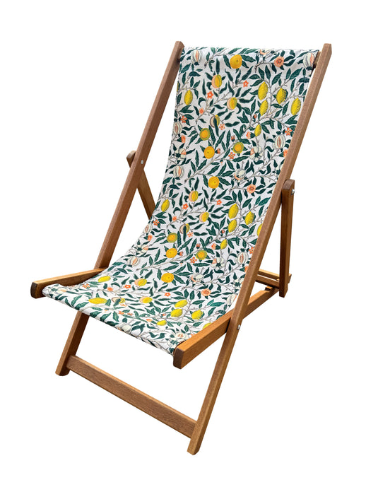 William Morris "Yellow Fruit Print" Deckchair