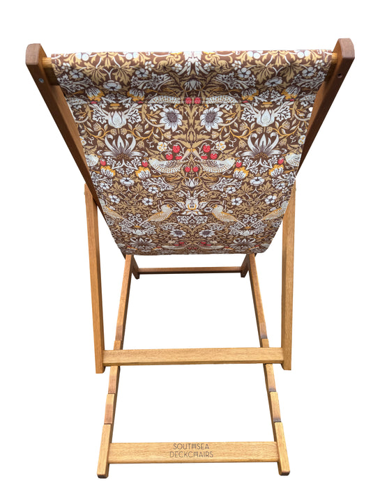 William Morris "Strawberry Thief" Deckchair in Green
