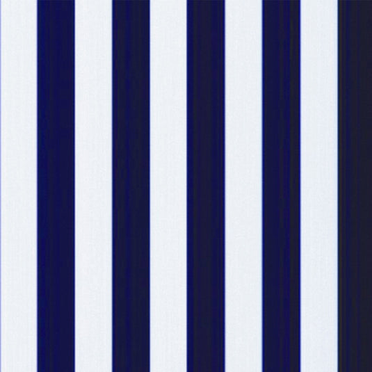 By the Metre (43cm wide) hemmed at the sides - Block Stripe, Navy/White, Printed Cotton