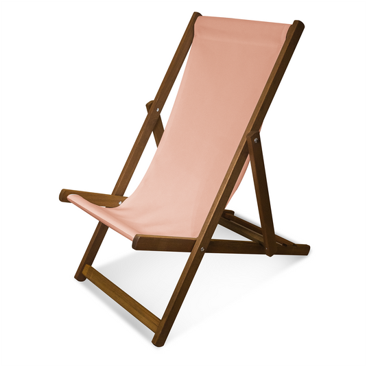 Pastel Coral Deckchair - Plain Apricot