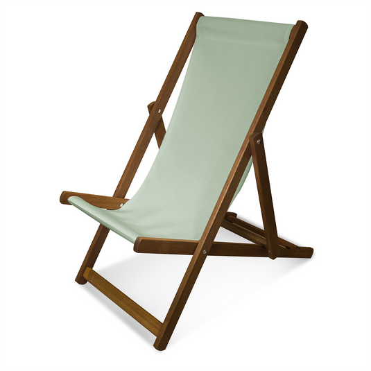 Pastel Green Deckchair - Plain Sage Green