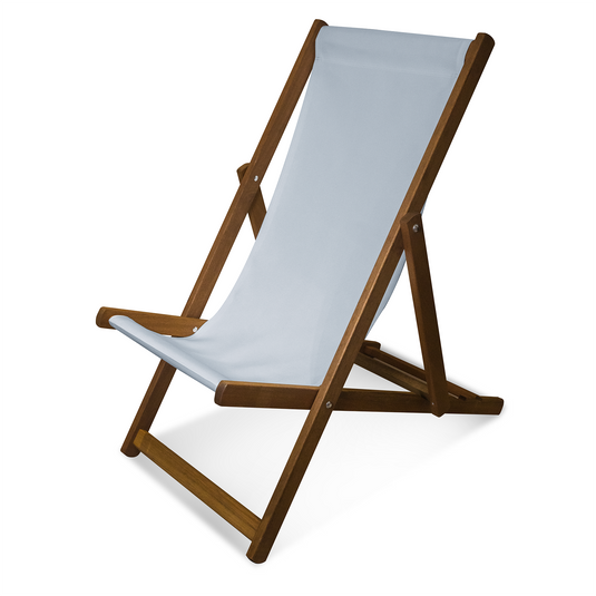 Pastel Blue Deckchair - Plain Pale Blue