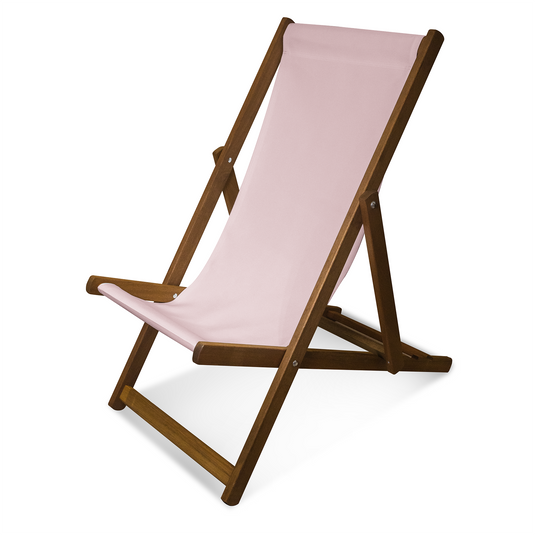 Pastel Pink Deckchair - Plain Pale Pink