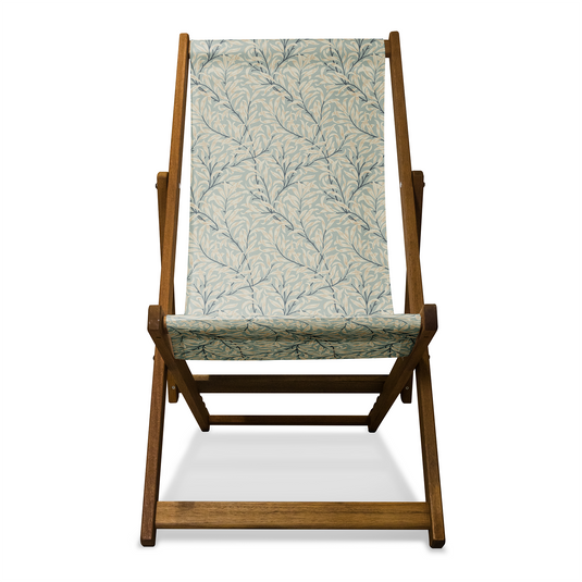 William Morris Deckchair - Bough in Cream & Sage