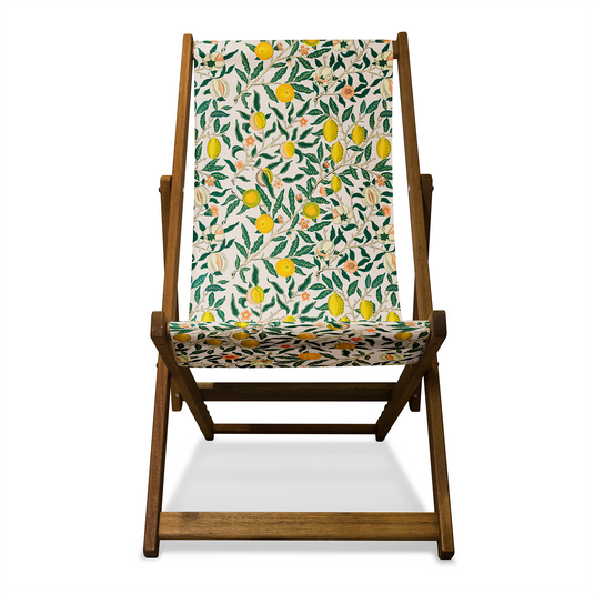 William Morris Deckchair - Yellow Fruit Print