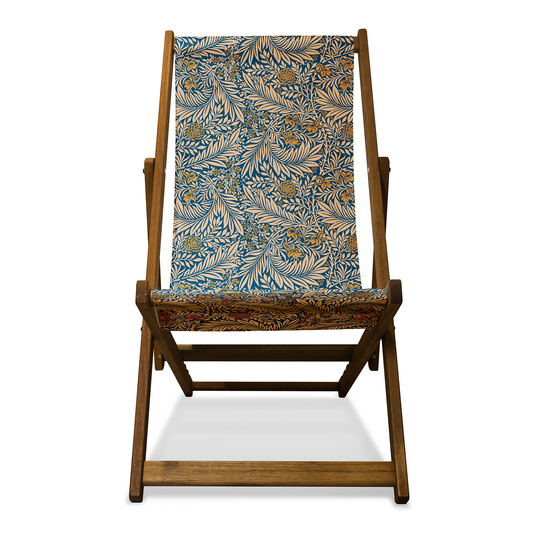 William Morris Deckchair - Vintage Larkspur in Blue