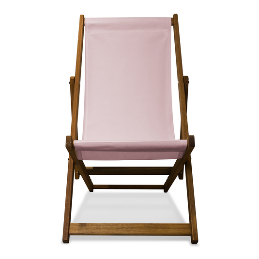 Pastel Pink Deckchair - Plain Pale Pink
