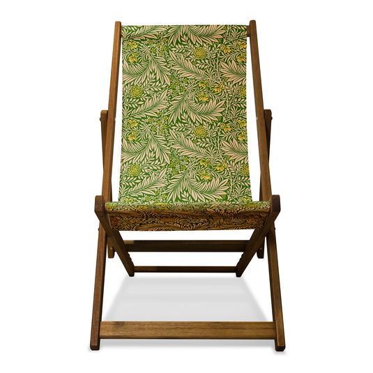 William Morris Deckchair - Vintage Larkspur in Green