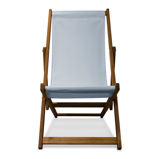 Pastel Blue Deckchair - Plain Pale Blue