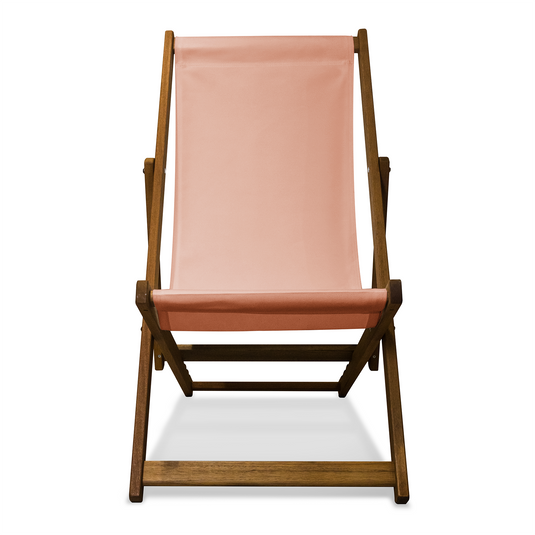 Pastel Coral Deckchair - Plain Apricot