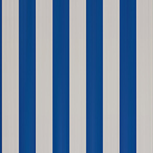 By the Metre (43cm wide) hemmed at the sides - Block Stripe, Blue/White, Textilene