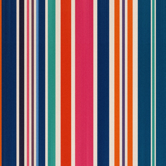 Universal Replacement Deckchair Sling Kit with Brass Tacks in Multi Stripe WC42 Woven Cotton