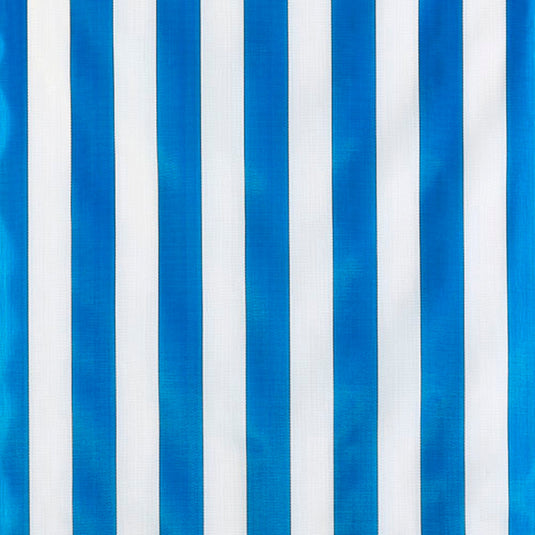 By the Metre (43cm wide) hemmed at the sides - Block Stripe, Blue/White, Polyethylene