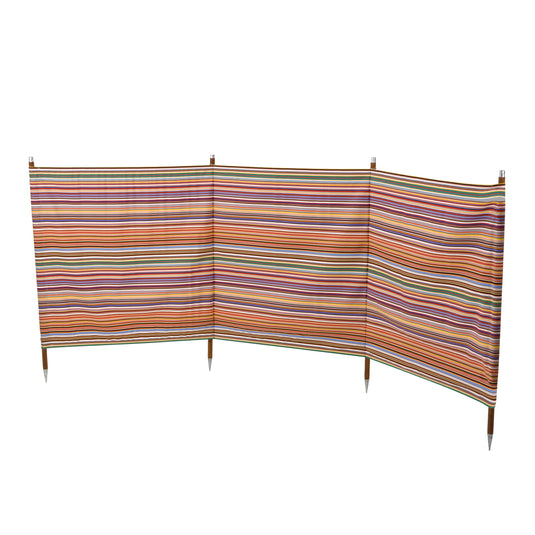 Beach Windbreak for Camping in Multi Stripe Design AC02 (Standard/Large)