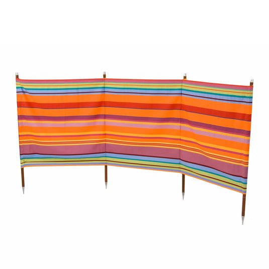 Beach Windbreak for Camping in Multi Stripe Design AC23 (Standard/Large)