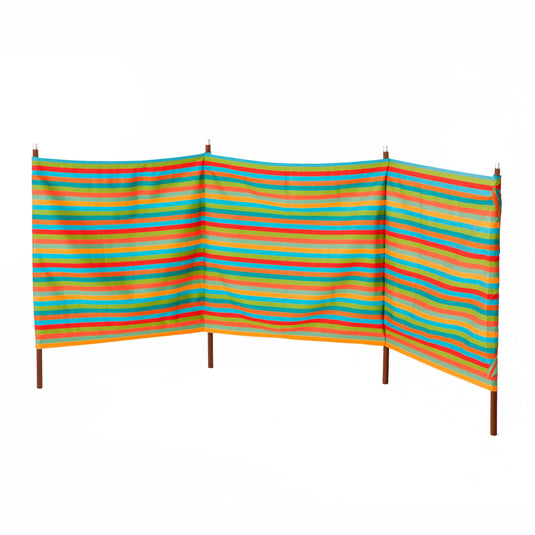 Beach Windbreak for Camping in Multi Stripe Design AC51 (Standard/Large)