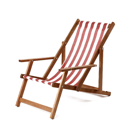 Armchair - Block Stripe, Red/White, Textilene