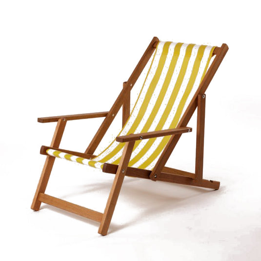 Armchair - Block Stripe, Yellow/White, Textilene