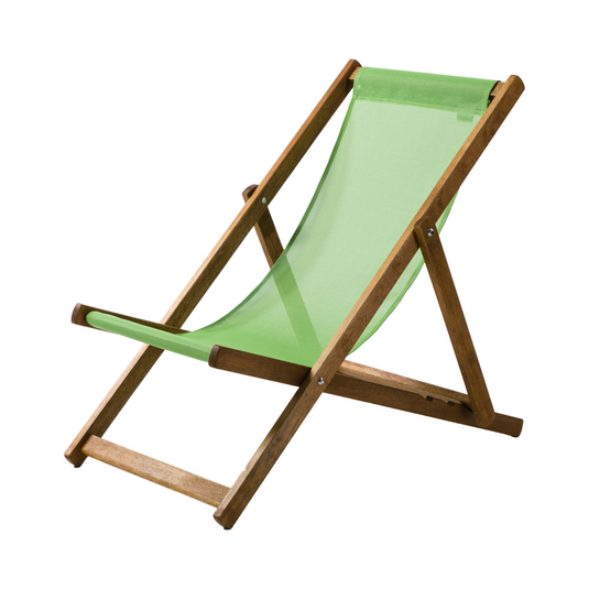 Apple Deck Chair in Plain Batyline - Hard Wood Frame - Standard Deckchair