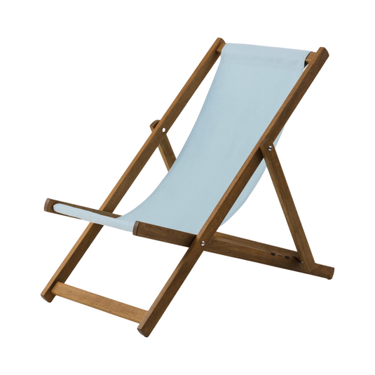 Sky Deck Chair in Plain Cotton - Hard Wood Frame - Standard Deckchair