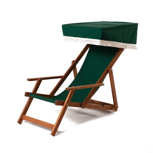 Edwardian Deckchair - Plain, Emerald Green, Cotton