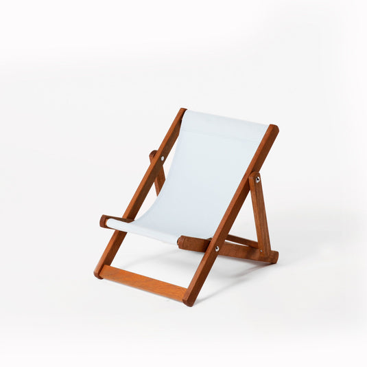 Sky Deck Chair in Plain Cotton - Hard Wood Frame - Child's Deckchair