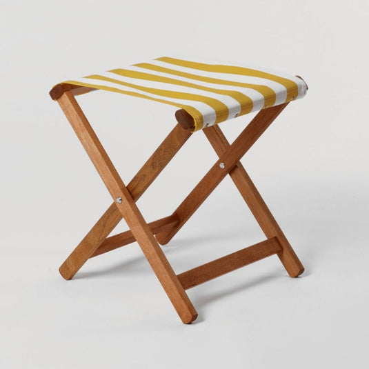 Sturdy Stool - Block Stripe, Yellow/White, Textilene