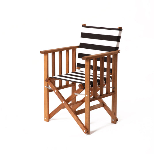 Tennis Chair - Block Stripe, Black/White, Cotton