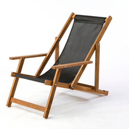 Armchair - Plain, Black, Textilene