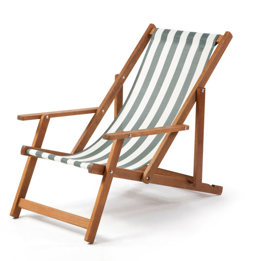 Armchair - Block Stripe, Green/White, Textilene