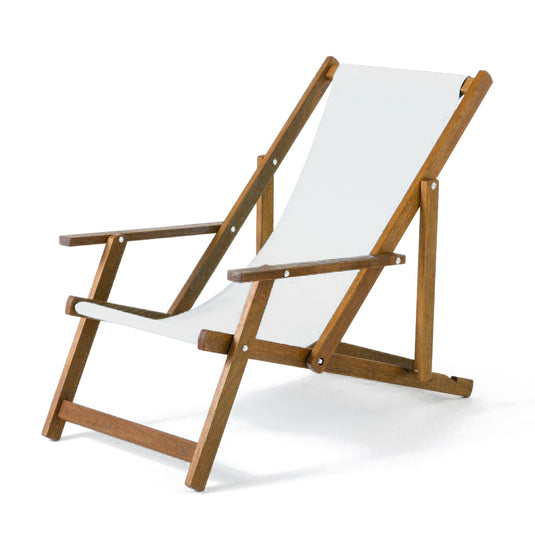 Armchair - Plain, White, Textilene