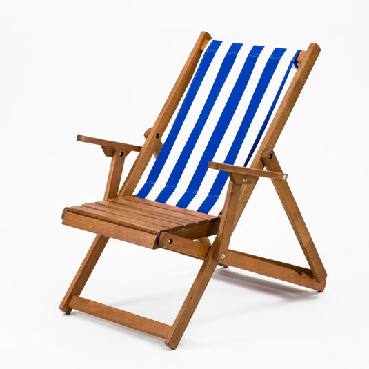 Easy Chair - Block Stripe, Blue/White, Acrylic