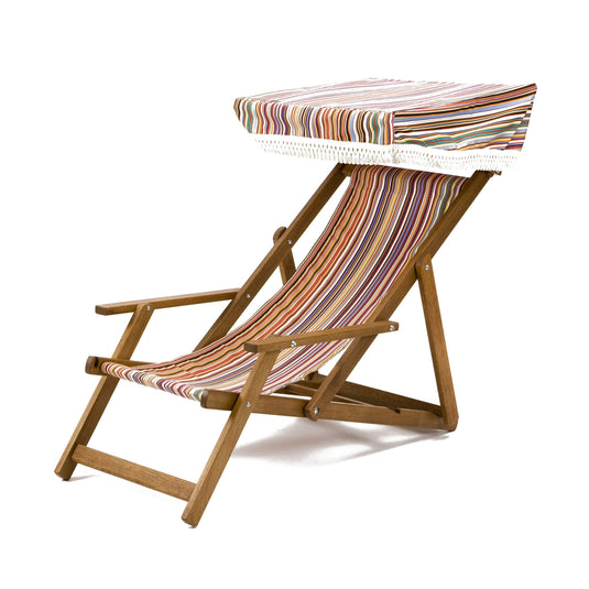 Edwardian Deckchair - Multi Stripe, WC06, Woven Cotton