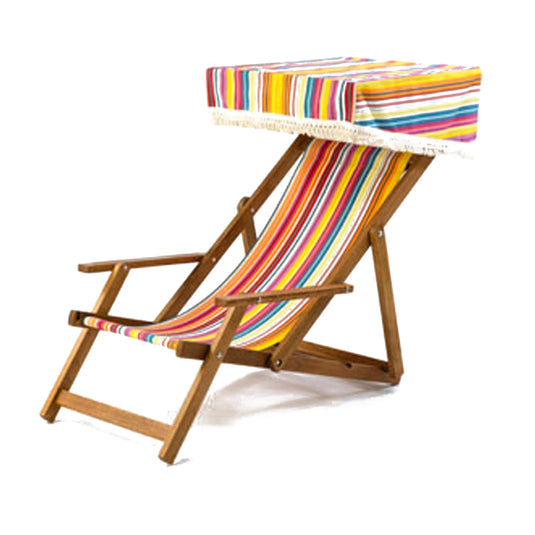 Edwardian Deckchair - Multi Stripe, WC67, Woven Cotton