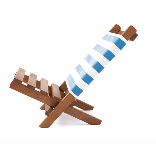 Fistral Chair - Block Stripe, Blue/White, Acrylic