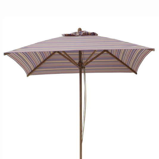 Square Southsea Parasol - Multi Stripe,  AC02, Acrylic