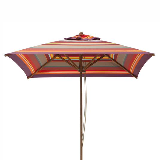 Square Southsea Parasol - Multi Stripe,  AC03, Acrylic