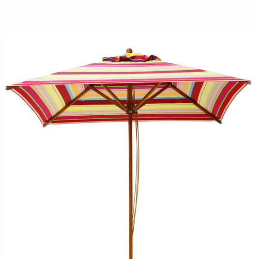 Square Southsea Parasol - Multi Stripe, AC05, Acrylic