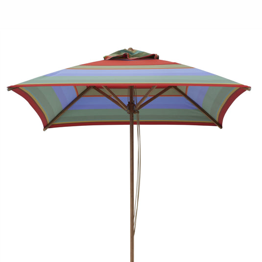 Square Southsea Parasol - Multi Stripe,  AC41, Acrylic