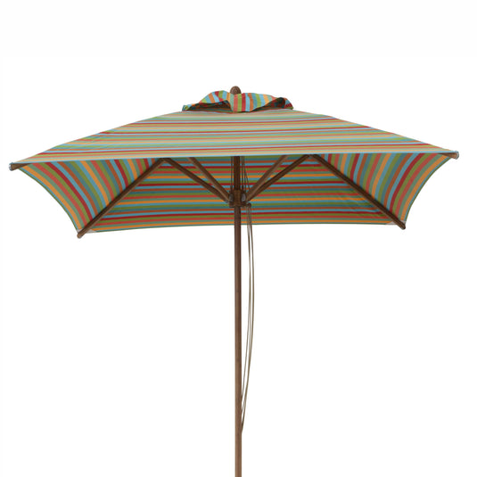 Square Southsea Parasol - Multi Stripe,  AC51, Acrylic