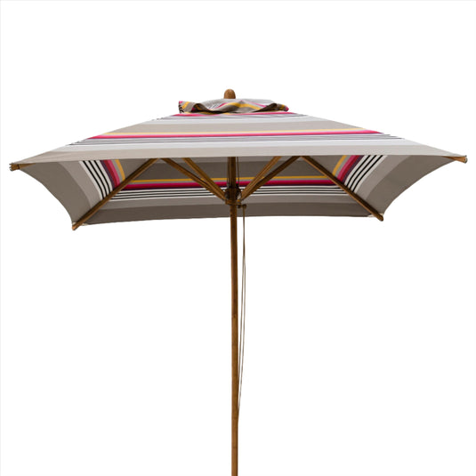 Square Southsea Parasol - Multi Stripe, AC53, Acrylic