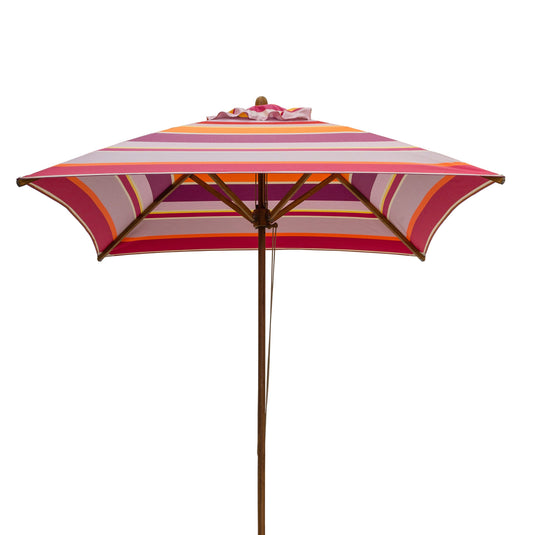 Square Southsea Parasol - Multi Stripe, AC64, Acrylic