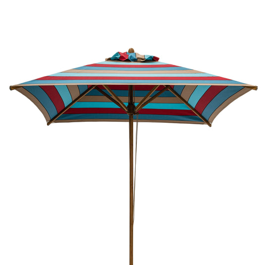 Square Southsea Parasol - Multi Stripe, AC72, Acrylic